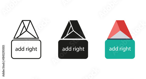 Add right button icon set in different style