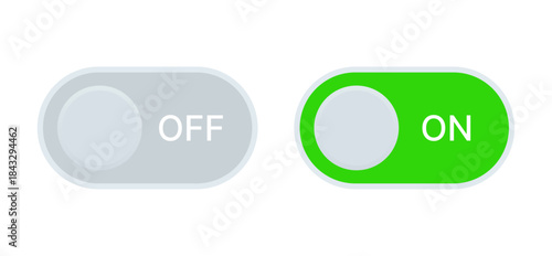 On and Off toggle switch buttons