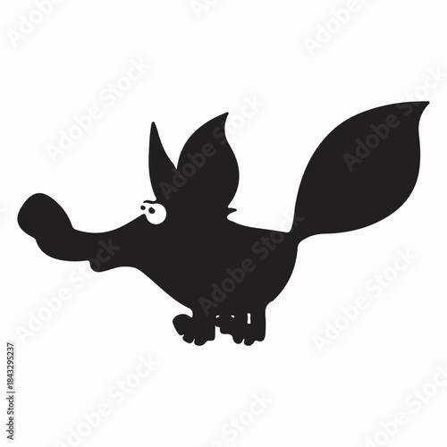 Dinosaur and dragon silhouette vector illustration on white background............