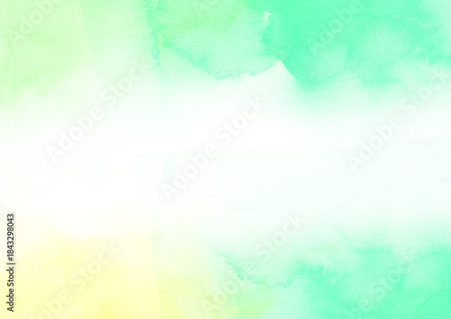 黄色と緑の水彩テクスチャ