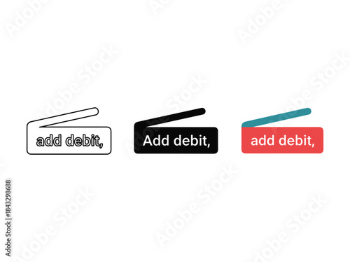 Add debit card button design variations