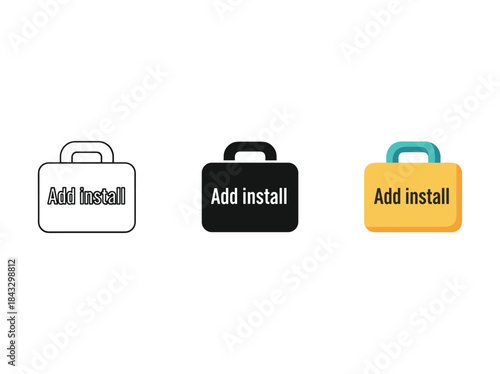 Add install briefcase icon set