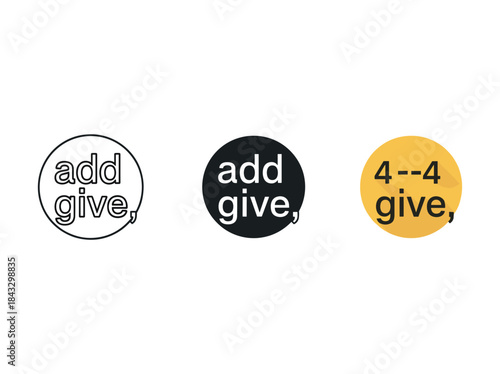 Add give logo design variations