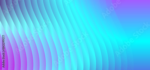 Elegant wavy illustration featuring a smooth blend of violet and turquoise colors, ideal for artistic presentations, creative backgrounds, and wallpapers