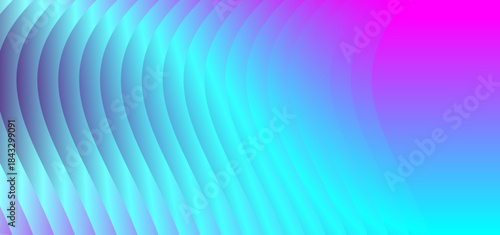 Elegant wavy illustration featuring a smooth blend of violet and turquoise colors, ideal for artistic presentations, creative backgrounds, and wallpapers