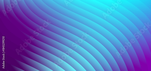 Elegant wavy illustration featuring a smooth blend of violet and turquoise colors, ideal for artistic presentations, creative backgrounds, and wallpapers