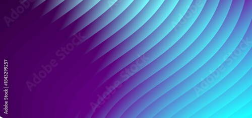 Elegant wavy illustration featuring a smooth blend of violet and turquoise colors, ideal for artistic presentations, creative backgrounds, and wallpapers
