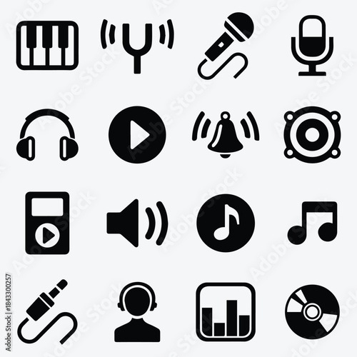 Musical Instruments Icon Vector Pack