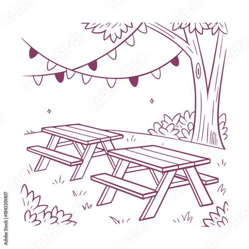 Vector illustration of a pink cherry blossom tree design for a beautiful spring season decoration