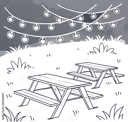 Vector illustration design concept of a Christmas tree decoration symbol sign with snow and a star