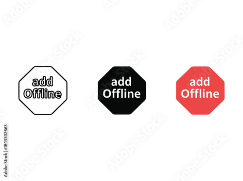 Add offline button icons in various colors