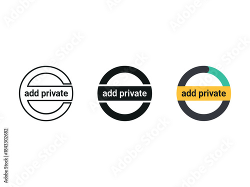 Add private button icon set for user interface