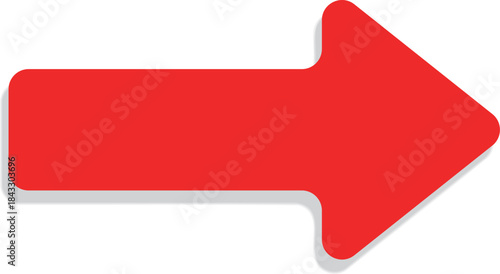 影のある赤い右向き矢印アイコン　　Web　Adobe Illustrator Artwork