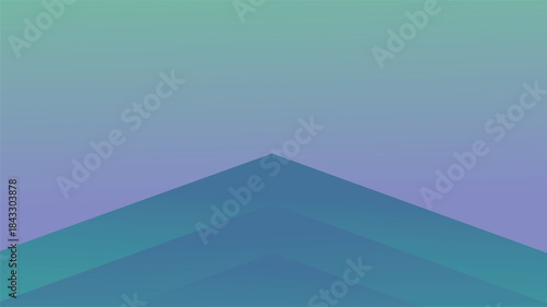 Abstract geometric background vector illustration of a mountain landscape with sunset clouds and morning mist