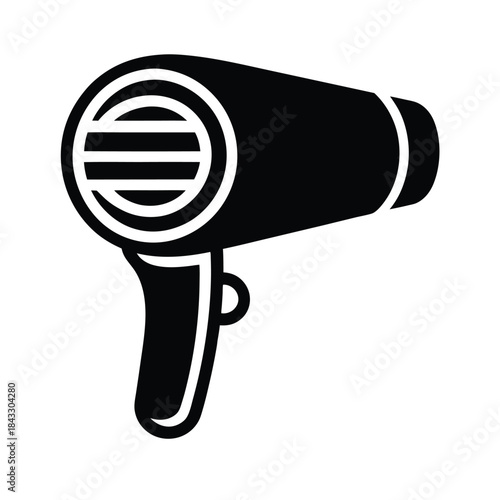 Hair Dryer Simple Icon Vector Illustration