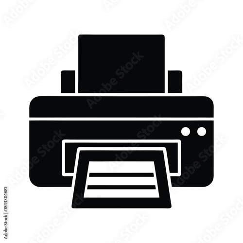 Plotter Printer Simple Icon Vector Illustration
