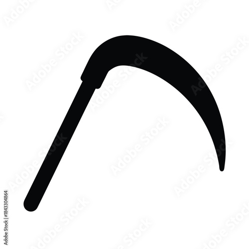 Sickle Curved Blade Icon Vector Illustration
