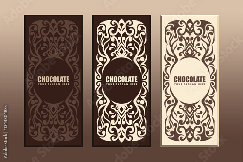 chocolate bar label packaging vintage branding concept