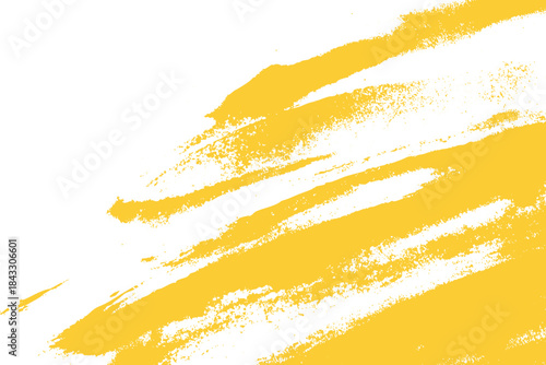 Illustration featuring bold yellow grunge brush strokes diagonally across a white background. The abstract texture adds a vibrant and energetic feel with a hand painted look.