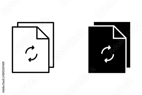 Swap document file icon. Illustration vector