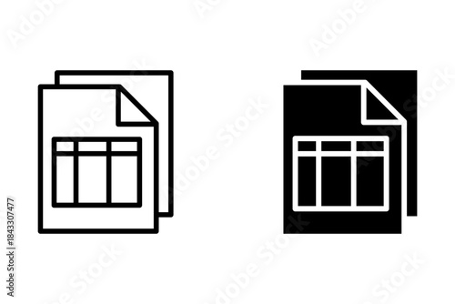 Sheet Icon Element For Design