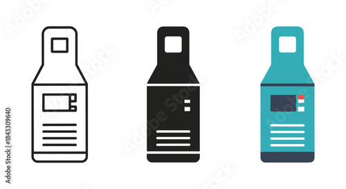 Vape device icons in different colors and styles