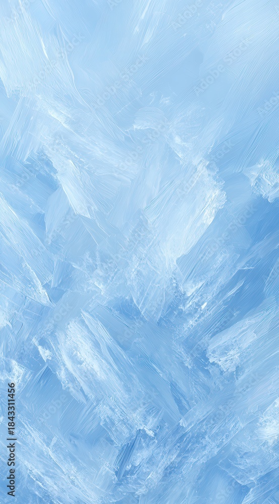 Obraz premium Delicate brushstrokes blend to form a serene sky. A soothing, light blue textured background.