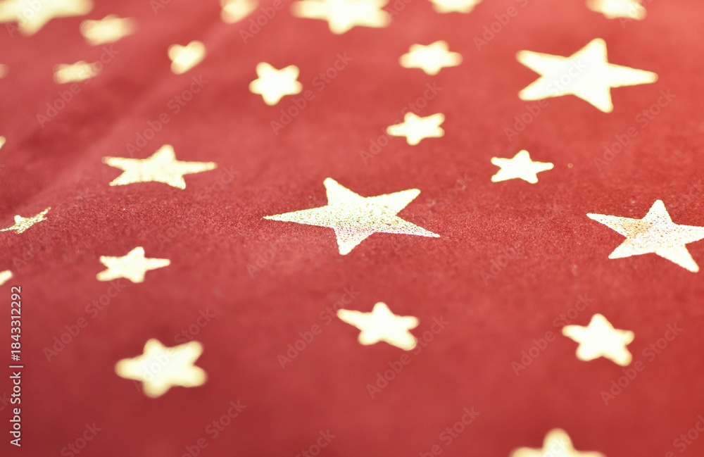 Fototapeta premium 古ぼけた星柄の布のクローズアップ アンティーク レトロ 掠れ