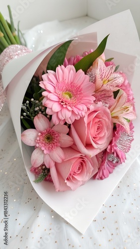 Bouquet of pink roses.