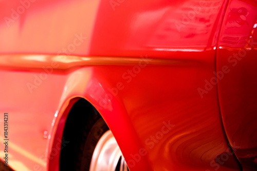 Detail of a classic american car, close-up.