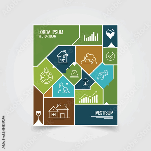 Infographic of Investment Concept: A dynamic infographic presents key concepts related to investment, using a variety of graphic elements to visualize data and ideas.