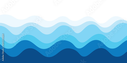 Blue sea waves. Ocean waves pattern, beach coastline.eps.10