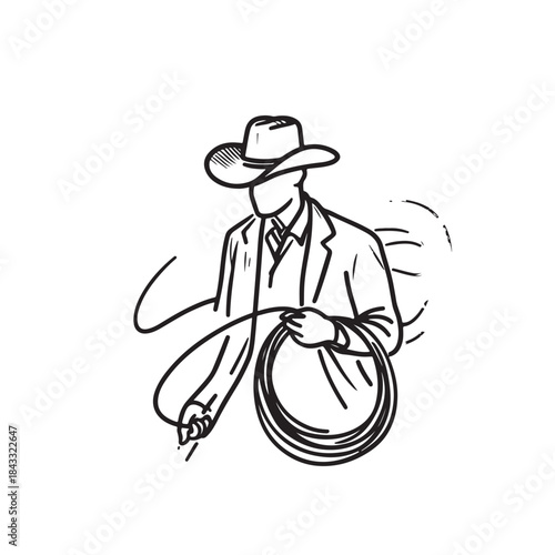 cowboy holding a lasso