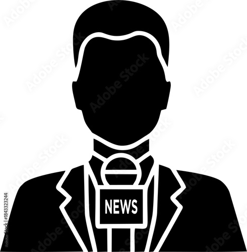 Television News Reporter Anchor Icon