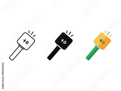 Three colorful ratchet wrench icons with plus d symbol