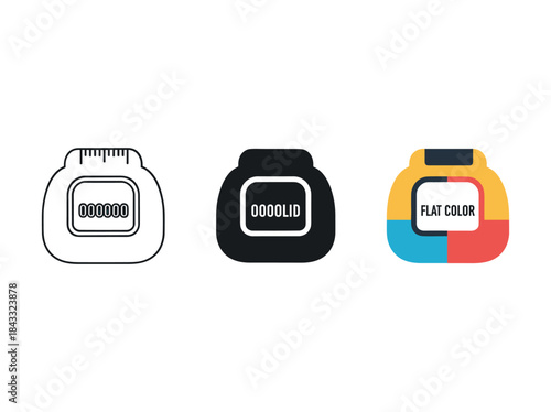 Different style smartwatch icons set for ui design