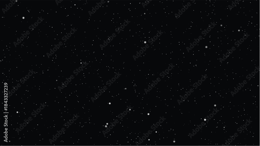 Fototapeta premium Christmas Snowy Background – Winter Holiday Snowfall Vector