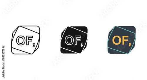 Only fans logo icon set in different colors and styles