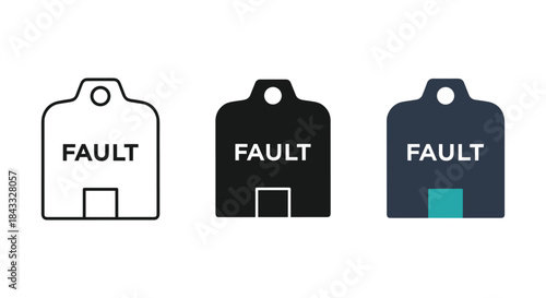 Fault tag icons in different styles