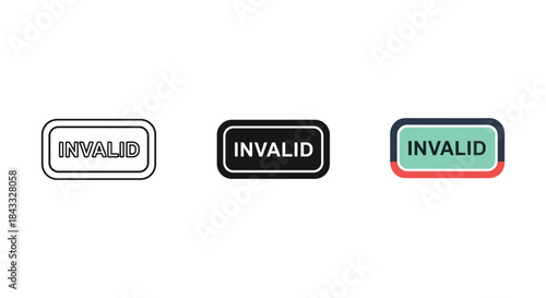 Invalid label icons in different styles