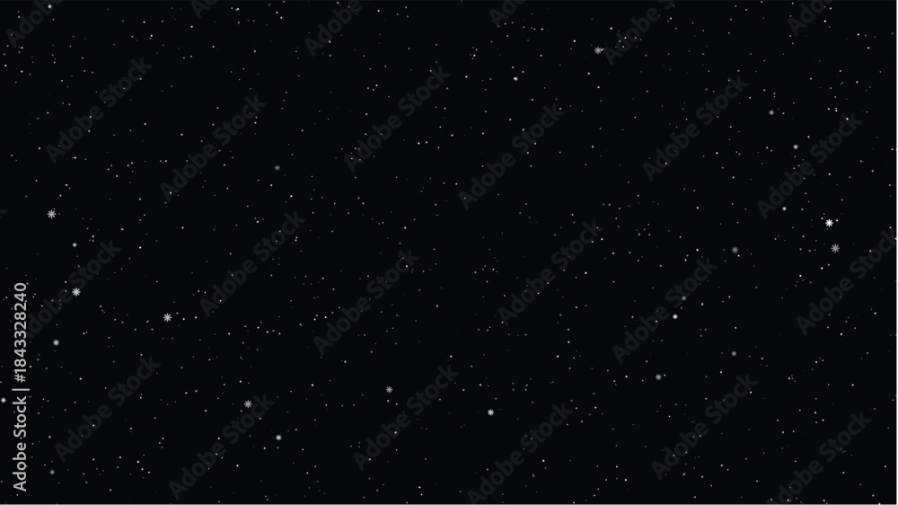 Obraz premium Christmas Snowy Background – Winter Holiday Snowfall Vector