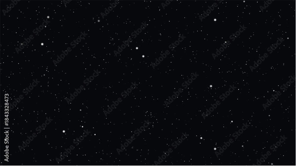 Fototapeta premium Christmas Snowy Background – Winter Holiday Snowfall Vector