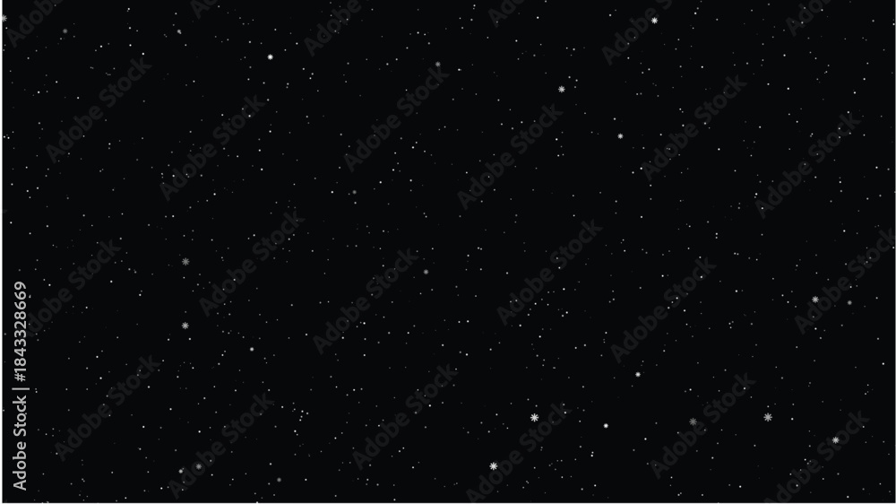 Fototapeta premium Christmas Snowy Background – Winter Holiday Snowfall Vector