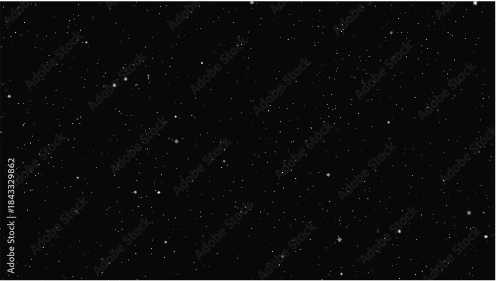 Fototapeta premium Christmas Snowy Background – Winter Holiday Snowfall Vector