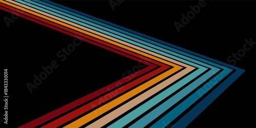 Vintage Striped Backgrounds, Posters, Banner Samples, Retro Colors from the 1970s 1980s, 70s, 80s, 90s. retro vintage 70s style stripes background poster lines. shapes vector design graphic 1980s