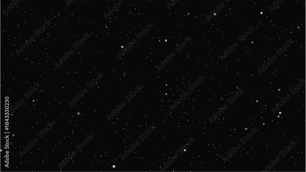 Fototapeta premium Christmas Snowy Background – Winter Holiday Snowfall Vector