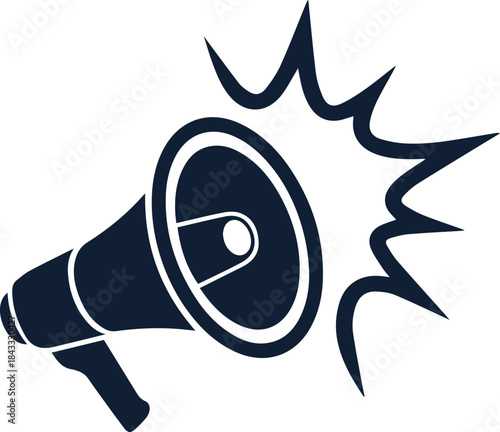 Megaphone Announcement Icon Vector.