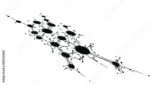 Intricate abstract network of interconnected nodes and lines symbolizing connection and data flow.