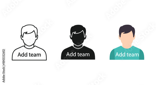 Add team member illustration with various styles