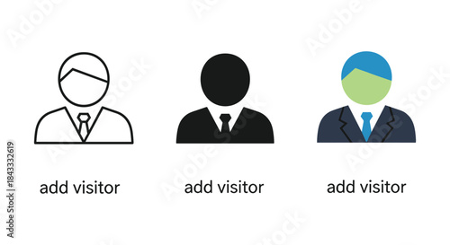 Add visitor icon set in different style